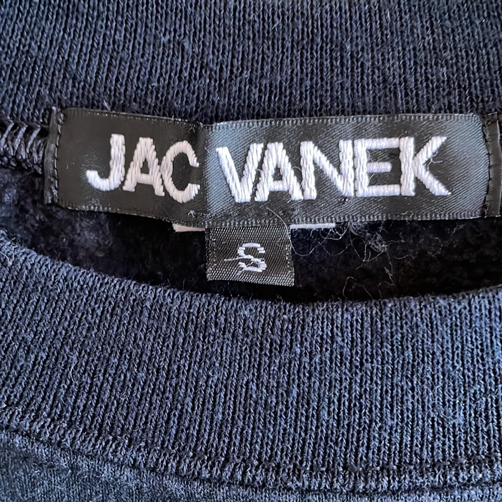 Jac Vanek, NOPE black cotton cropped sweatshirt - Picture 2 of 3